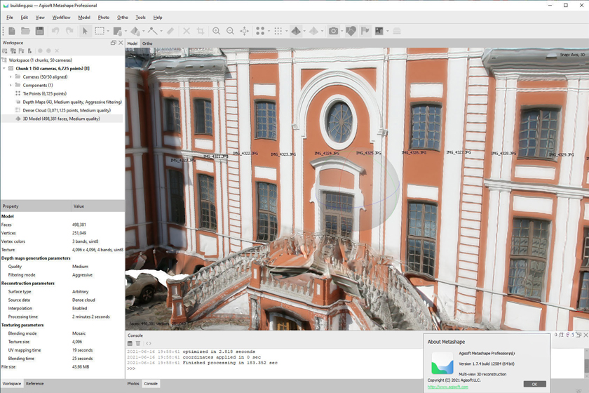 Metashape Pro Photogrammetry 3D Model of a building
